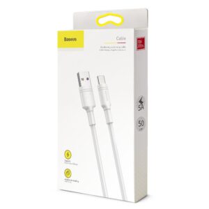 کابل سوپر شارژ Type C بیسوس Baseus Double-ring CATSH-B02 QC 3.0 طول 1 متر و 5 آمپر