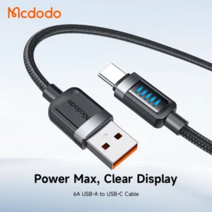 کابل USB به Type-C مک دودو مدل CA-0330 نمایشگردار طول 1.2متر