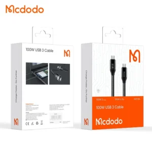 کابل شارژ و انتقال تصویر 100 واتی دو سر تایپ سی مدل MCDODO CA-7132